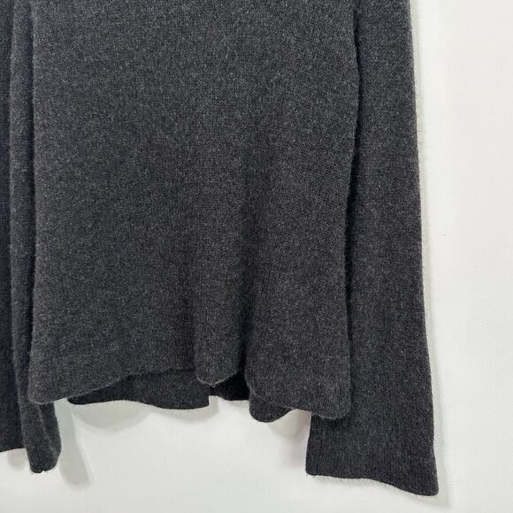 Emanuel Ungaro Cardigan Cape L One Button Dark Gray SOFT knit Long Sleeve Open - Picture 8 of 11